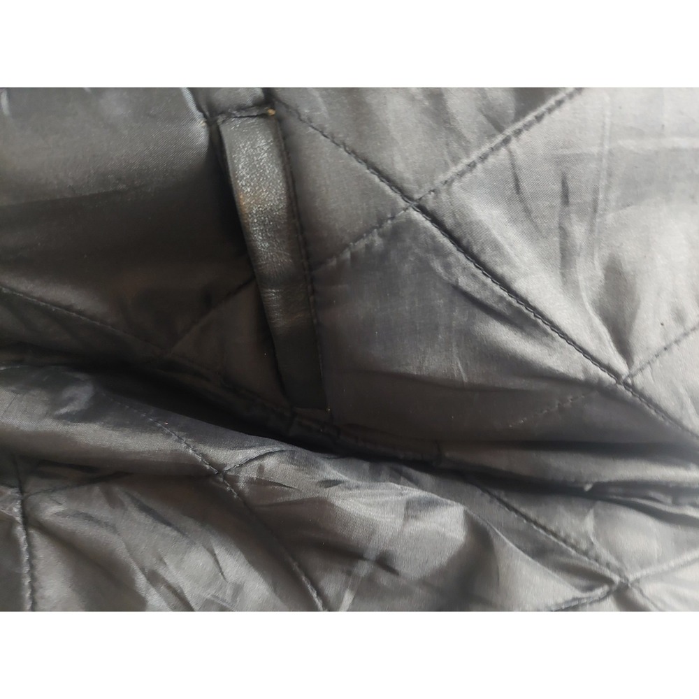 A-1 Vintage Black Leather Biker Jacket  Medium Rock Core 1950s 1960s 1980s Style - Picture 3 of 16